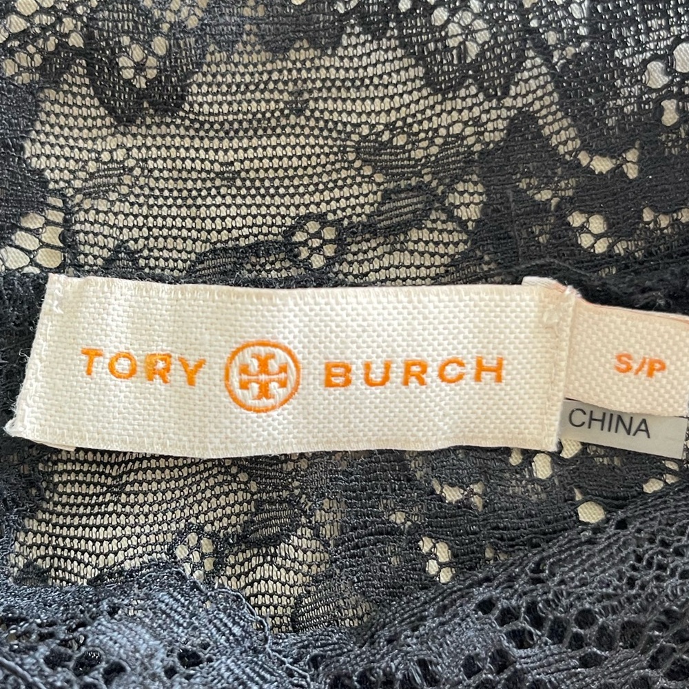 Tory Burch Short Sleeve Lace Turtleneck Top - Picture 4 of 7